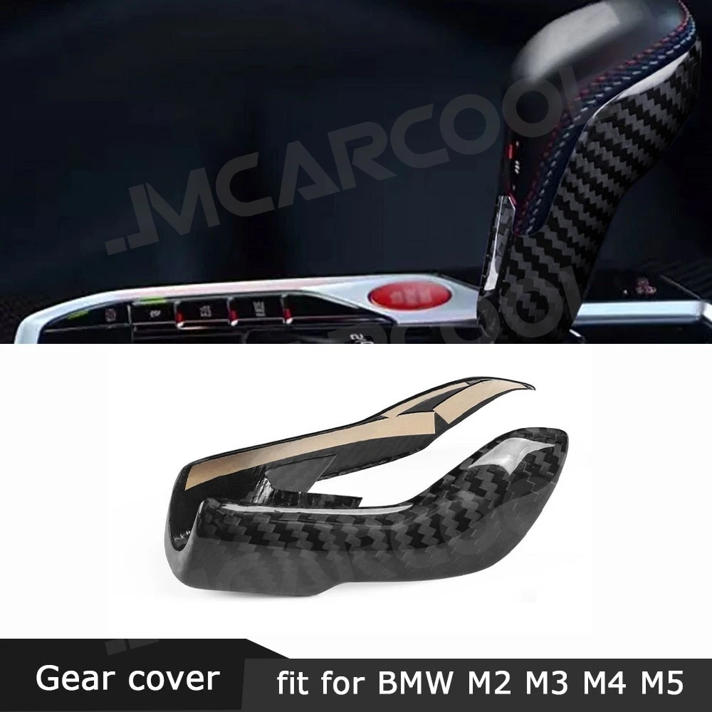 For BMW M2 G87 M3 G80 M4 G82 G83 2021-2025 Carbon Fiber Gear Shift Knob Cover Panel Decorative Interior Retrofitting Accessories