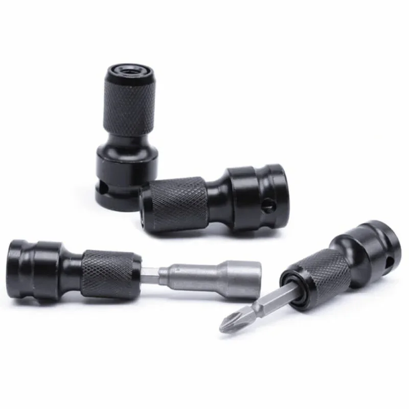

2 Sets Chromium-vanadium Steel 1/2" Square Female Drive To 1/4" Hex Shank Female Socket Converter Adapter