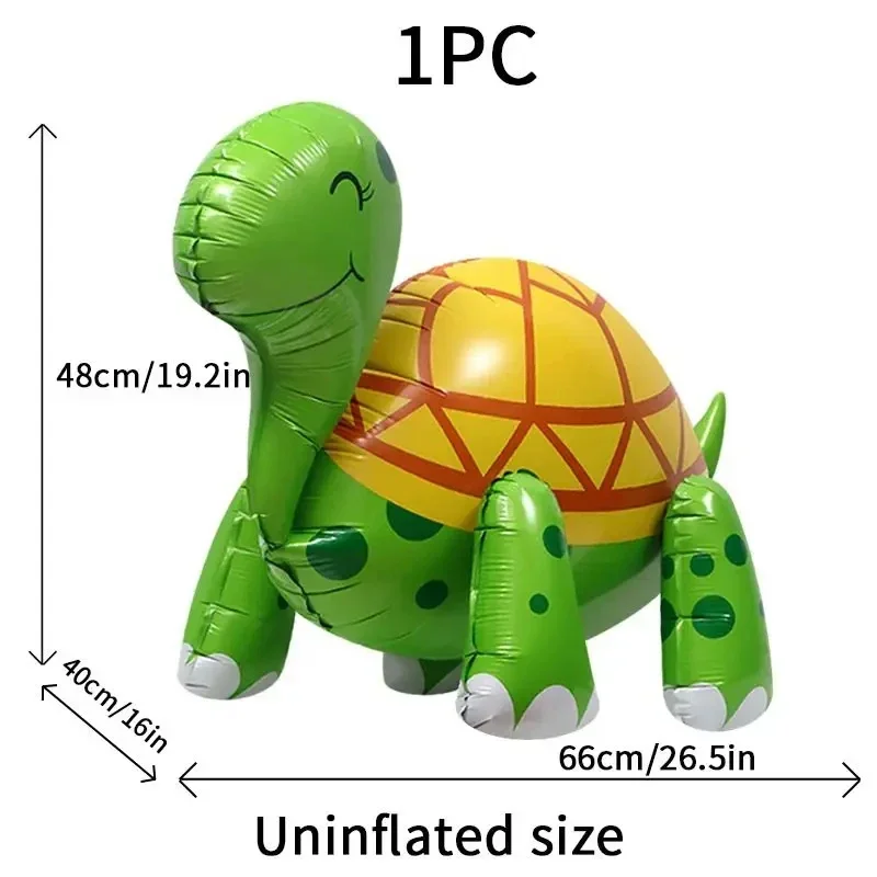 1 x 4D-Schildkrötenballon – 3D-Tierballon aus Aluminiumfolie für Ozean-Themenpartys, Kindergeburtstags- und Kindertagsdekorationen – Detail 3