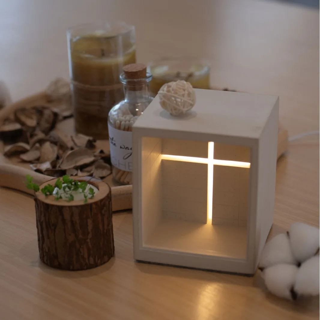 2026 hot Church of Light Architecture Night Light Cement Ornament Table