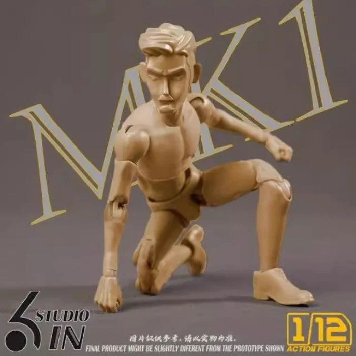 In Stock 6in Studio 6in001 1/12 Scale Male Action Figure Body - Articulated Blank Model For Custom Figures