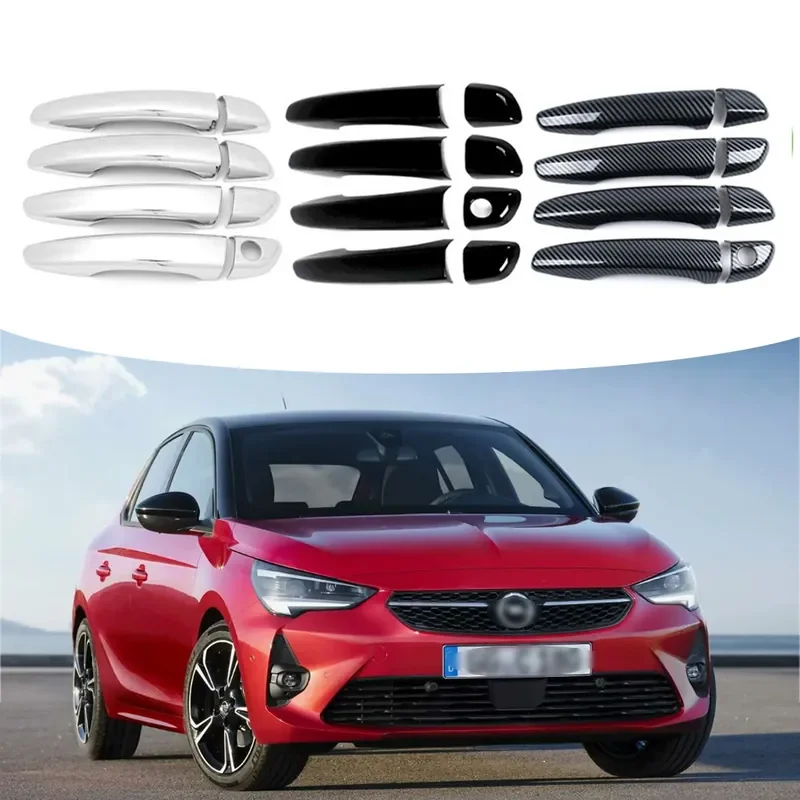 For Vauxhall Opel 2020-2023 Carbon Fiber Door Handle Scratch Protection Trim