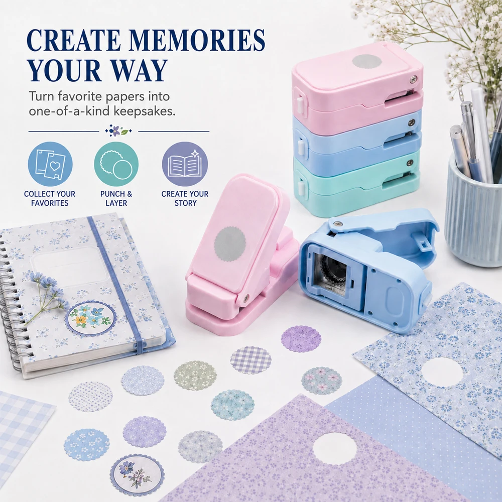 Layering Postage Stamp Circle  - Scrapbooking ulasan dan harga