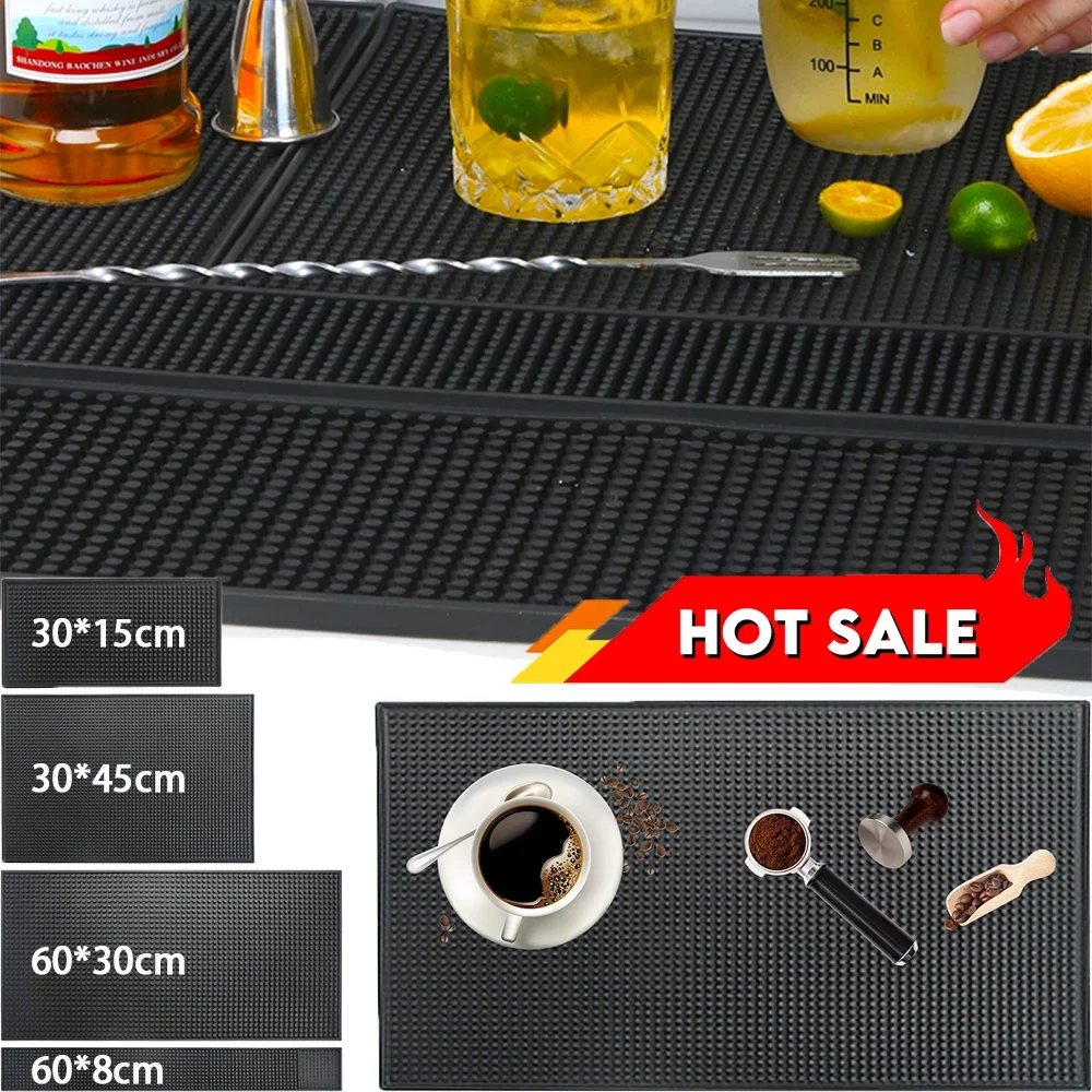 PVC Bar Mat Anti-slip Cafe Bar Mats Home Cup Mat Waterproof Heat Resistant Durable Drain Bar Service Spill Mat for Home Bar Cafe