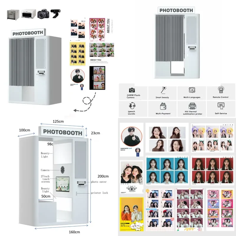 Self Service Digital Photo Developing Kiosk Instant Print Photo Booth Vending Machine Compatible for SLR Cameras