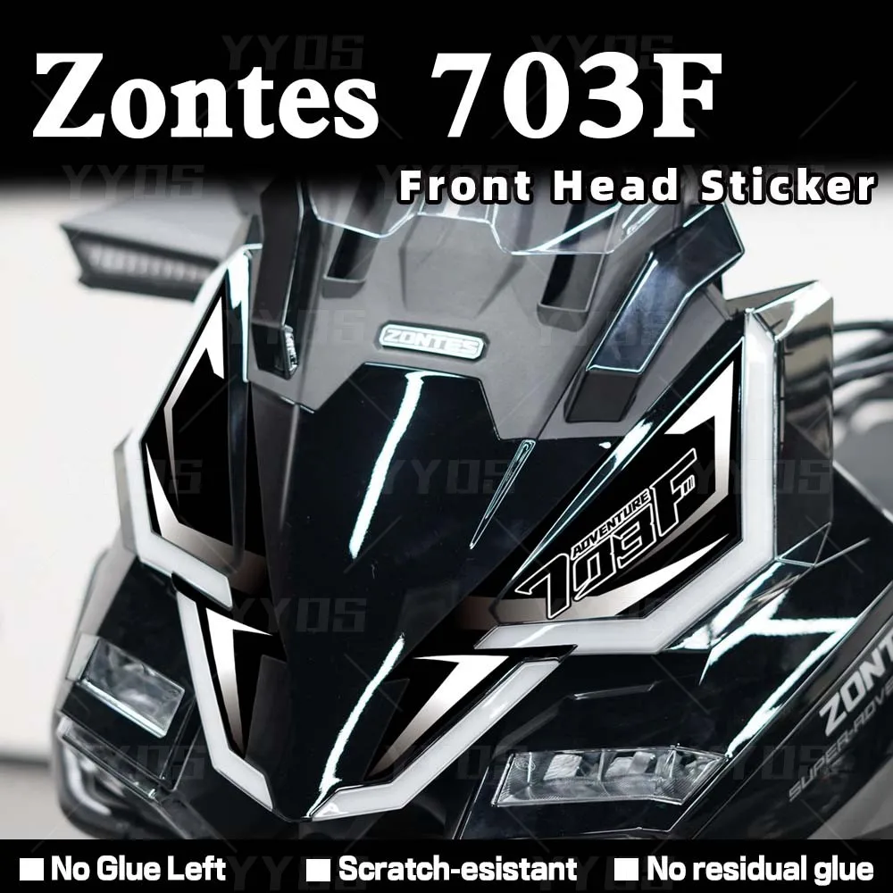 ل ZONTES 703F 703 F 2024 دراجة نارية اكسسوارات حامي الجبهة منقار هدية ملصق الجسم رئيس سكوتر الشارات مقاوم للماء #1