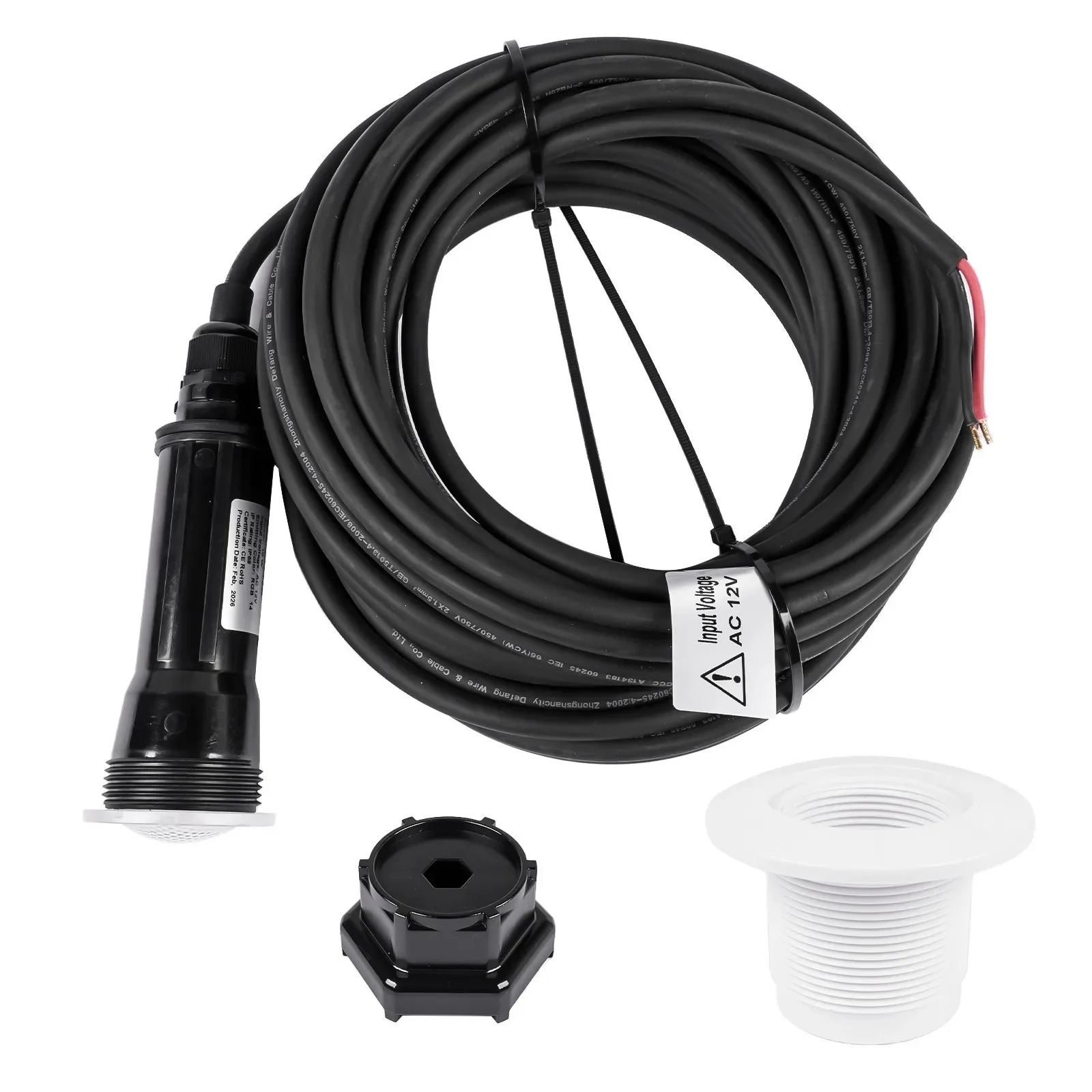 AP02 For Pentair GloBrite IntelliTouch 602102, 602103, 602104, 602105 FC-PC55 50 ft 12V LED RGB 1.5'' IP68 Waterproof Pool Light