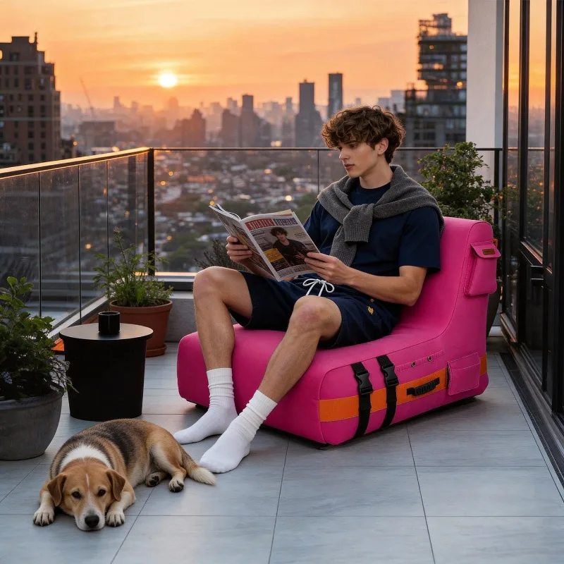 

Indoor automatic inflatable sofa outdoor single TPU camping sofa cloud seat series