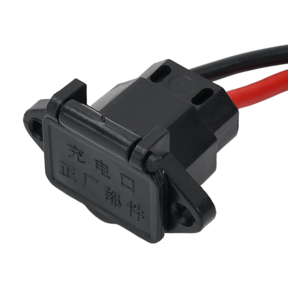 Cargador de enchufe eléctrico para motocicleta, Piezas de motocicleta con Cable, Conector de 1 piezas, alrededor de 20CM, 48V, 36V