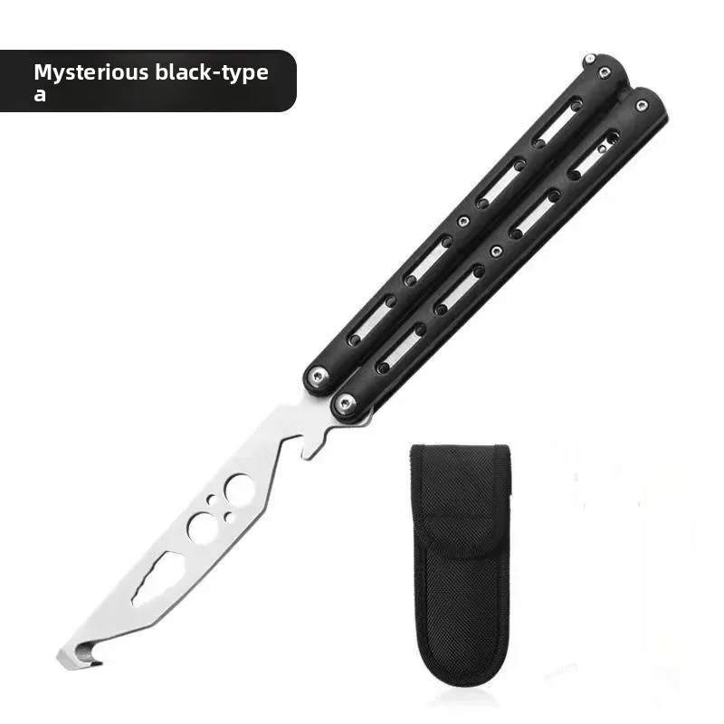 1PCS Schmetterling Praxis Trainer Messer Balisong Ungeschärft Sicher Kamm Klinge Flipping Spielzeug für Anfänger Lernen Tricks Fähigkeiten