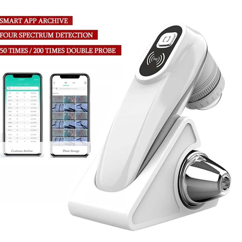 

New Professional Wireless HD Intelligent Scalp/Skin/Dermal Detector Hair Follicle Testing Analysis Magnifier UV Skin Analyzer