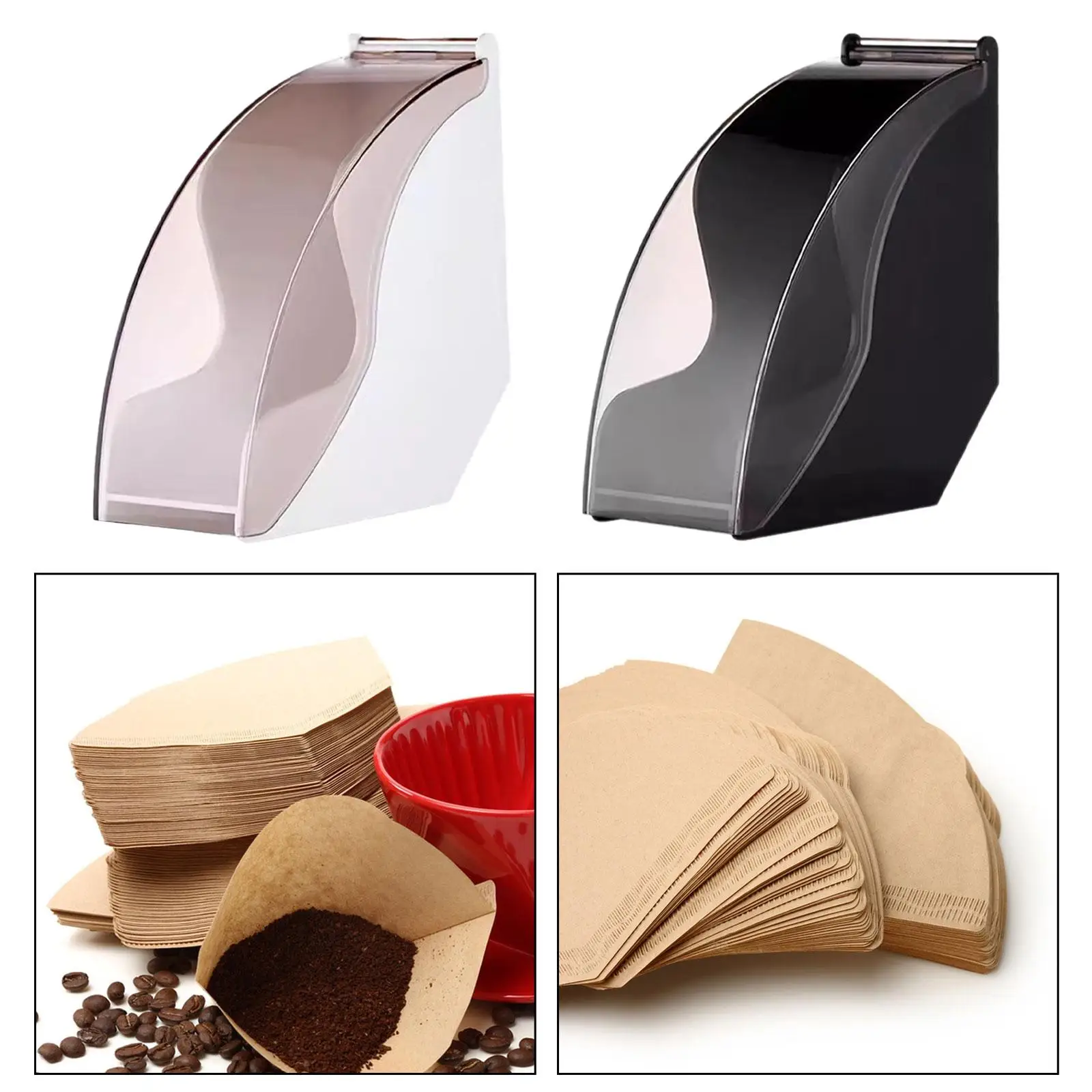 Держатель бумаги для фильтра для кофе для V01, конусный контейнер для фильтров для кофе с пылезащитной крышкой, ящик для хранения для отеля, кухонная стойка