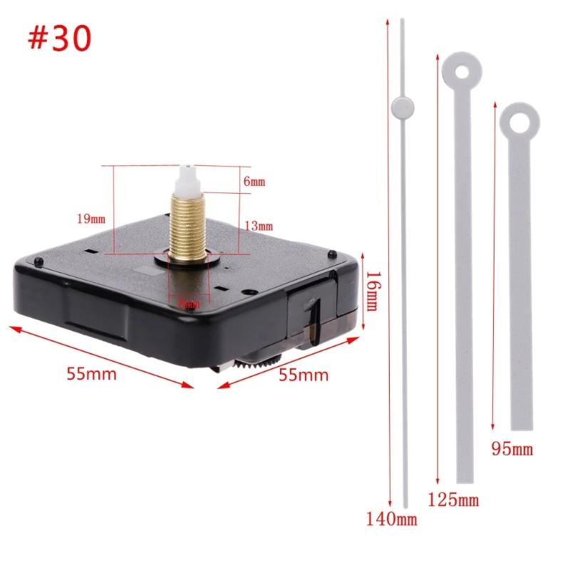 

Quartz Clock Movement Mechanism Hands Wall Repair Tool Parts Silent Kit Set DIY 01# to 42#