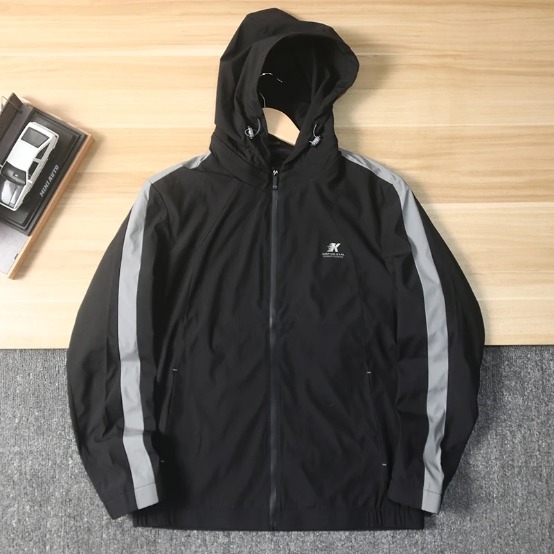 

Outdoor Faion Windbreaker Men's Hooded Jaet Spring Autumn Regular Fit Long Sve Stand Sle Urban Casual Coat