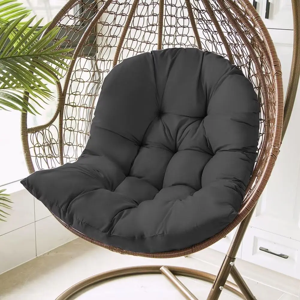 

Egg Chair Cushion Replacement for Hanging Egg Chair Thicken Comfortable Hanging Chair Cushion Outdoor Black Hammock ChairCushion