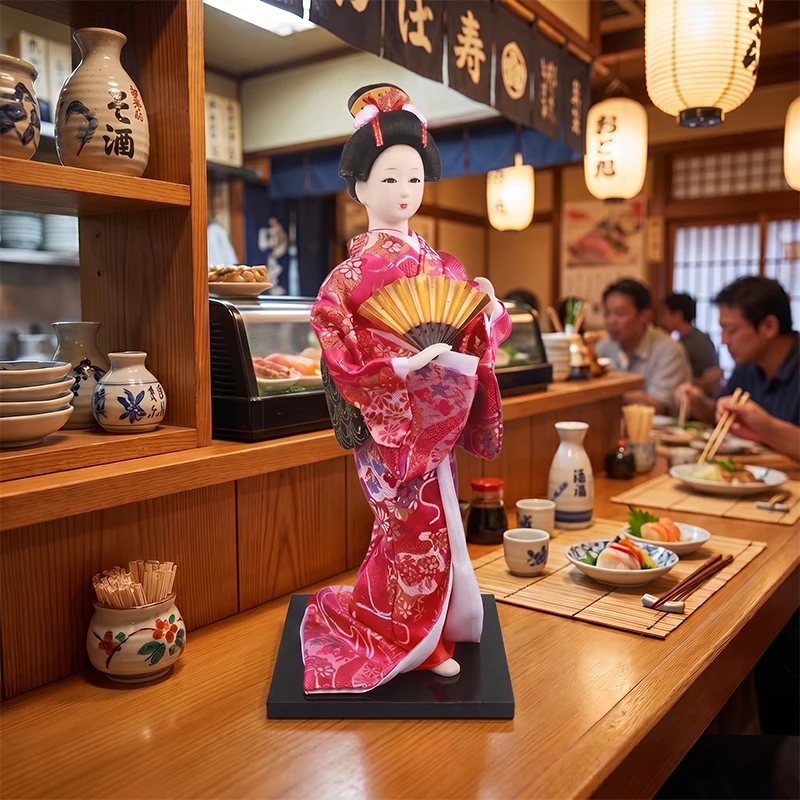 

Japanese Geisha Figurines Dolls With Beautiful Kimono Home Cabinet Desktop Decor Miniatures Geisha Ornaments Collection Crafts