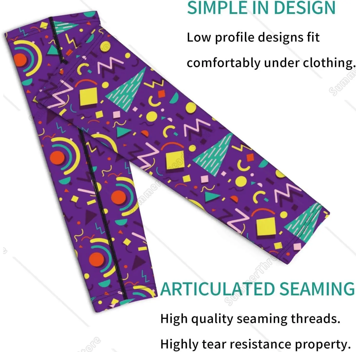 Retro 80s Style Sun Protection Cooling Arm Sleeves Outdoors Sports Workouts Sunscreen Arm Sleeves for Men Women Teenager