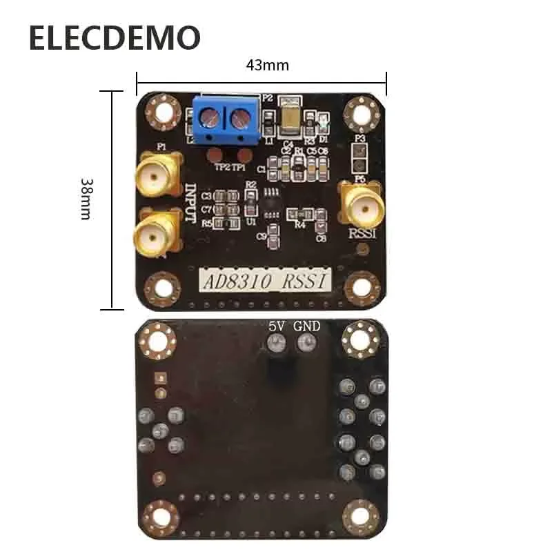 Logarithmic Detector Amplifier Module, DC-440MHz, 90dB Dynamic Range, High Speed Voltage Output, Low Noise, SMA PCB DIY,AD8310