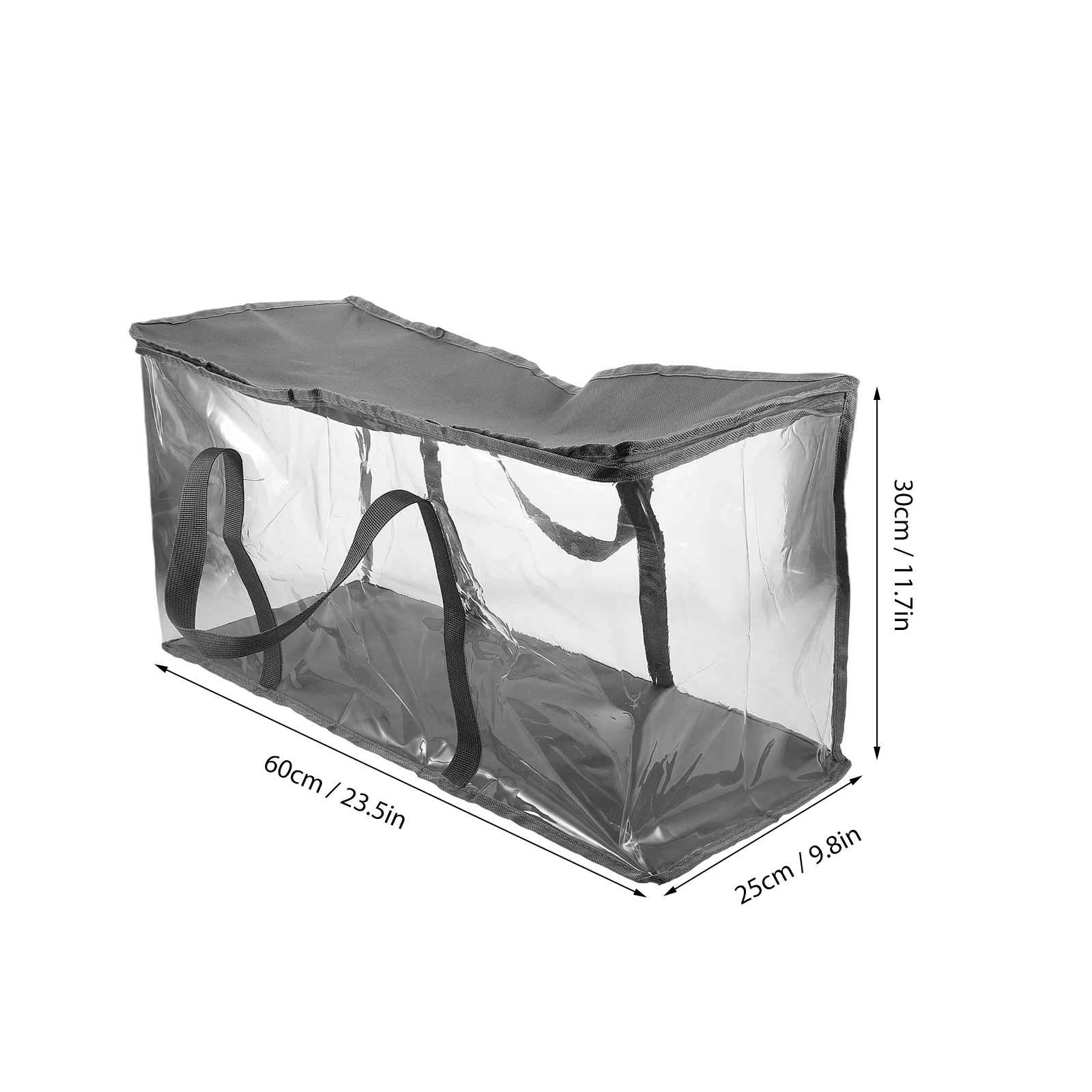 Прозрачный складной ящик для хранения книг с ручкой-молнией, портативный органайзер для книг, одежды, комнаты в общежитии, класса, складной пластик