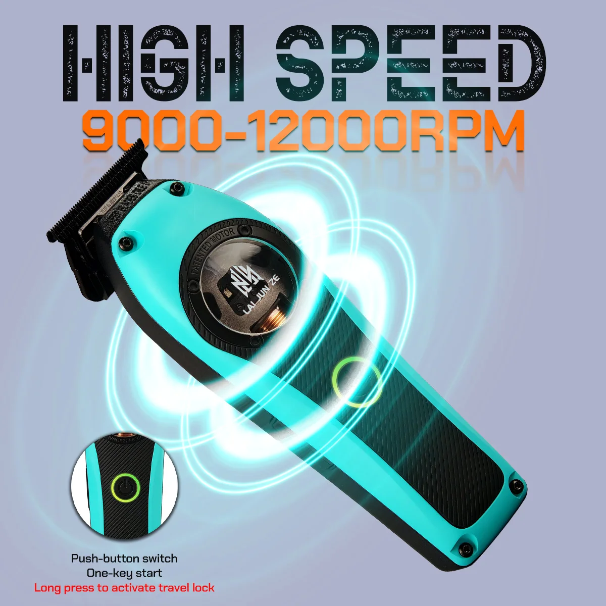 BRDCLIP BRD 952 Metal Housing Professional Men's Hair Trimmer 9000RPM Magnetic Vector Motor Hair Finished Machine Barber Clipper