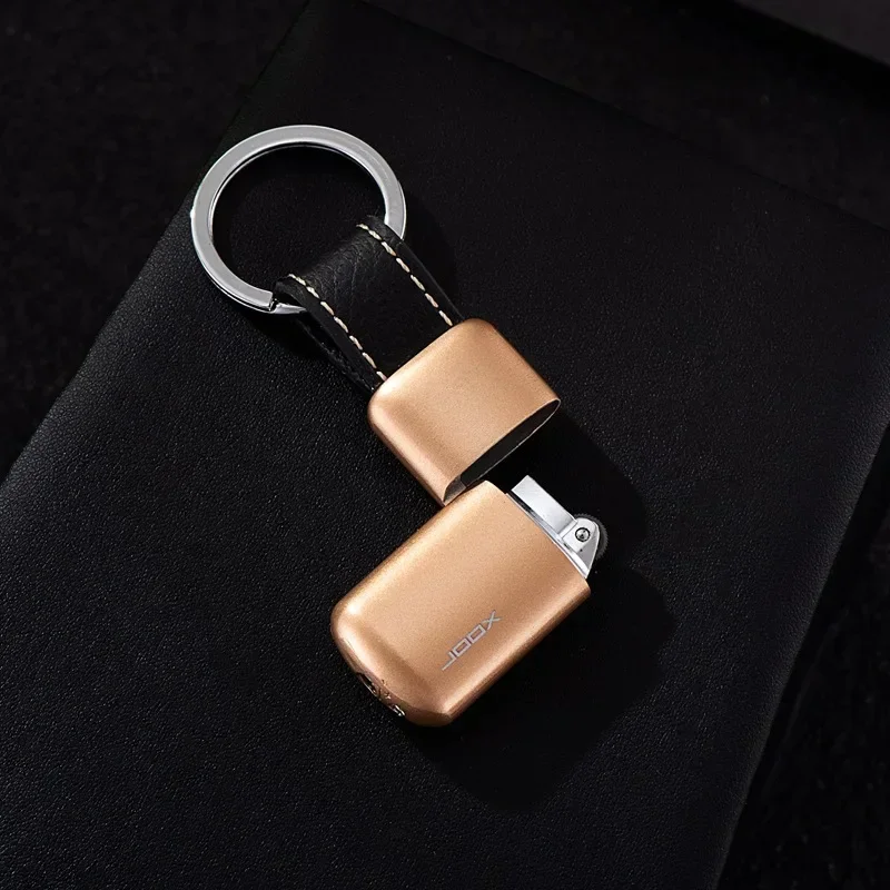 

New Metal Mini Grinding Wheel Keychain Lighter Windproof Inflatable Open Fire Portable Cigarette Lighter Outdoor Lighter（No Gas