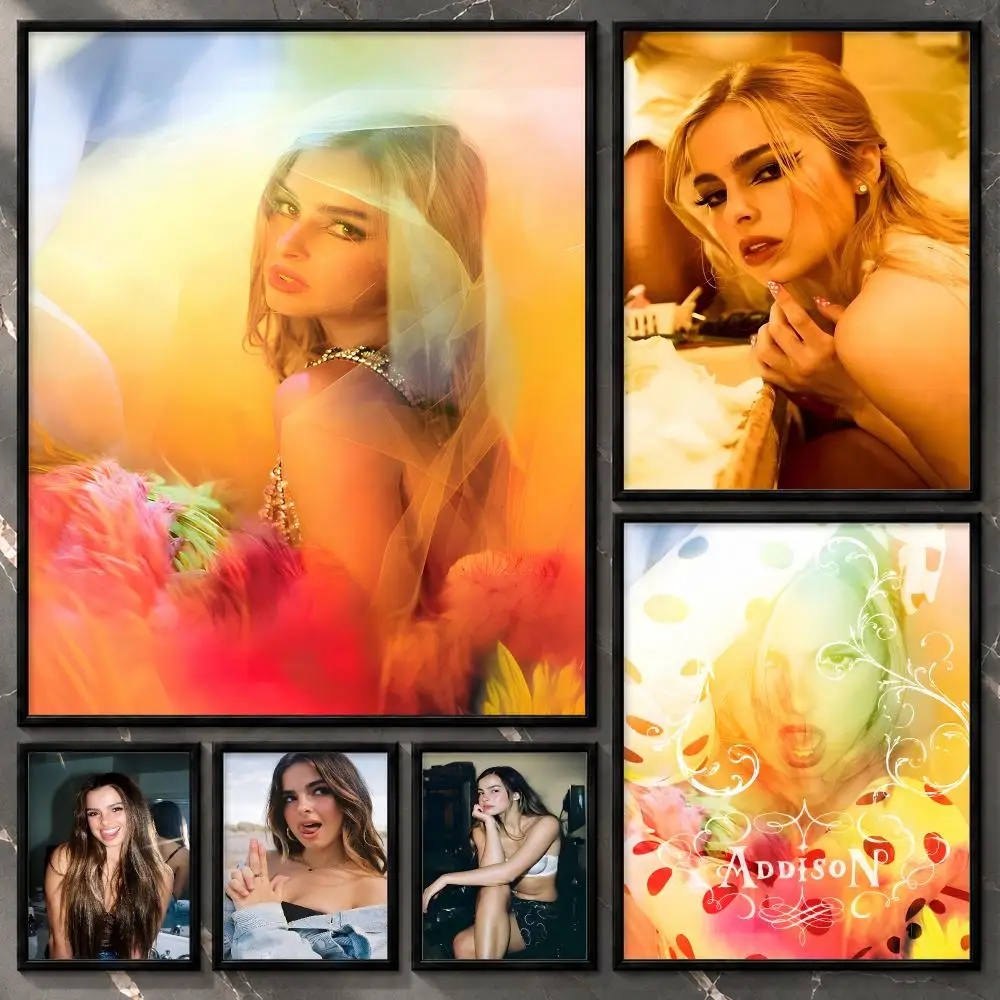 Songwriter-Stageart-Musicart-Collectible-Performance Addison Rae Poster Aesthetic Unframed Wall Prints for Bedroom & Living Room