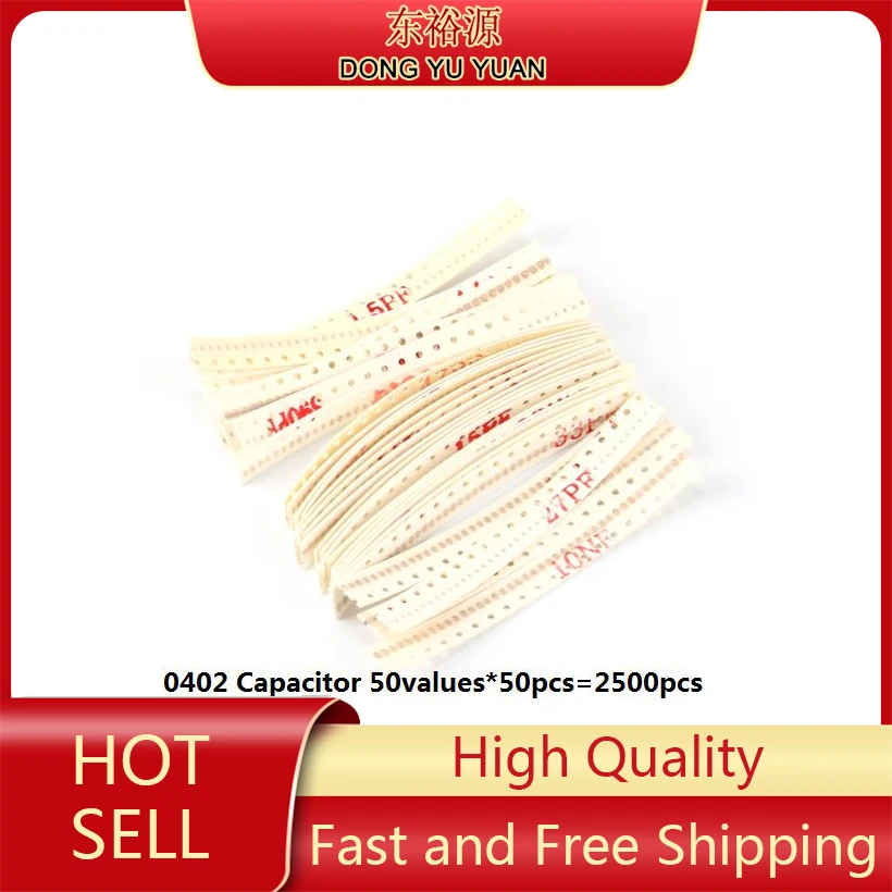 0402 SMD Ceramic Capacitor Kit 1pF~10uF 50values*50pcs=2500pcs Samples KiT 10p 121 561 681 471 104 101 102 103 105 106 152 222