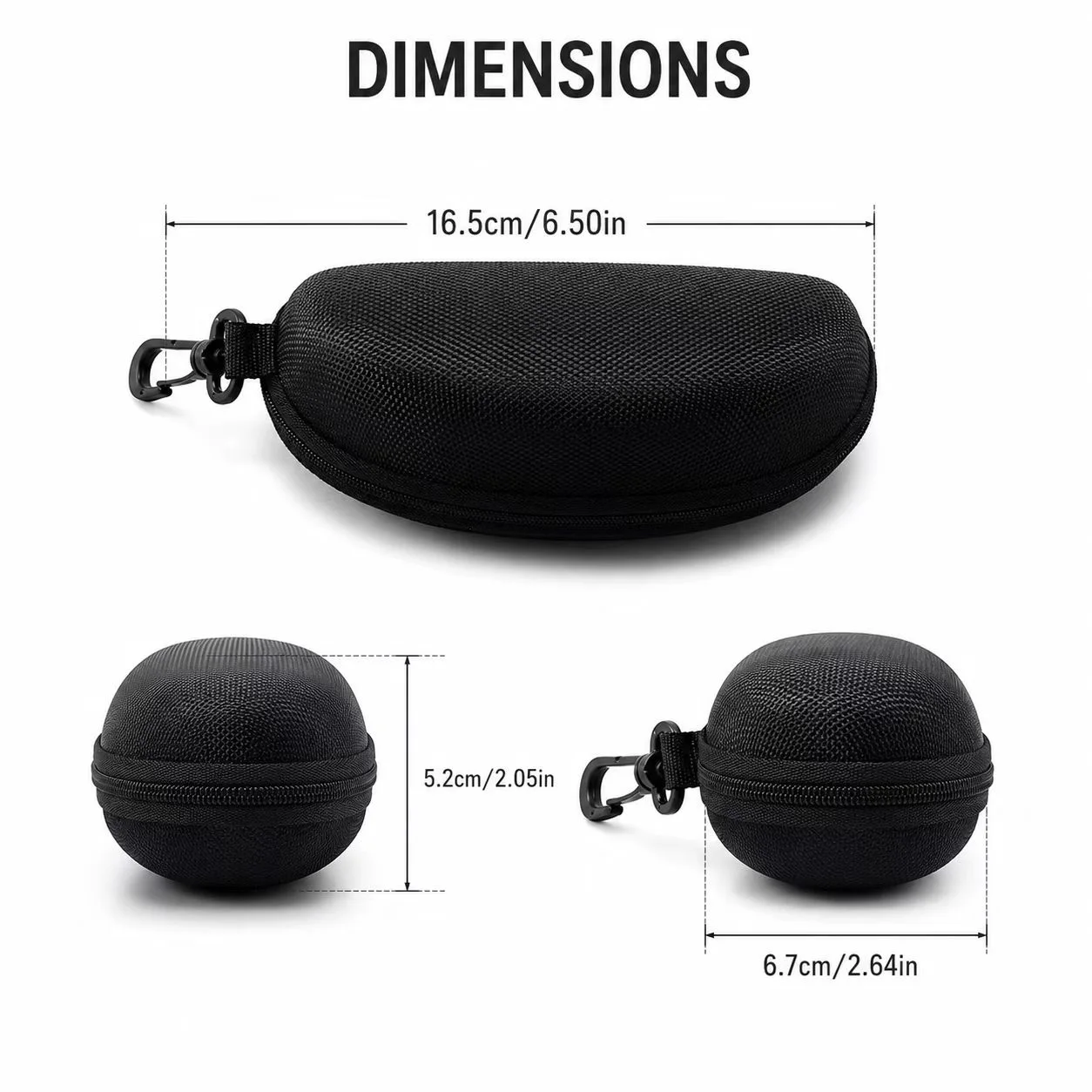 Portable Sunglasses Case Set 5 in 1 EVA Hard Shell Eyeglasses Box Zipper Pouch Cleaning Cloth Mini Screwdriver Polarized Card