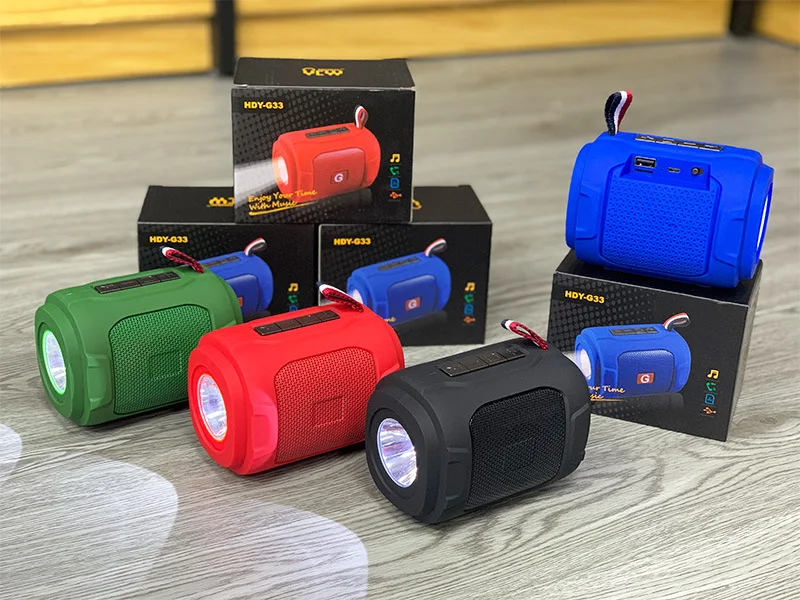 New HDY-G33 wireless Bluetooth speaker Portable outdoor flashlight Creative plug-in card large volume small speaker