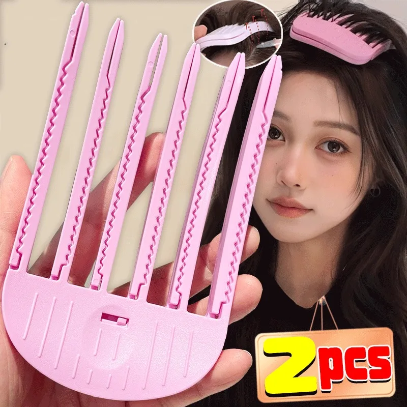 3/6Teeth Fluffy Hair Roots Clips Comb Lazy Hair Top Styling Curling Barrel Portable Korean Hairs Clip Volume Wind Sculpting Comb