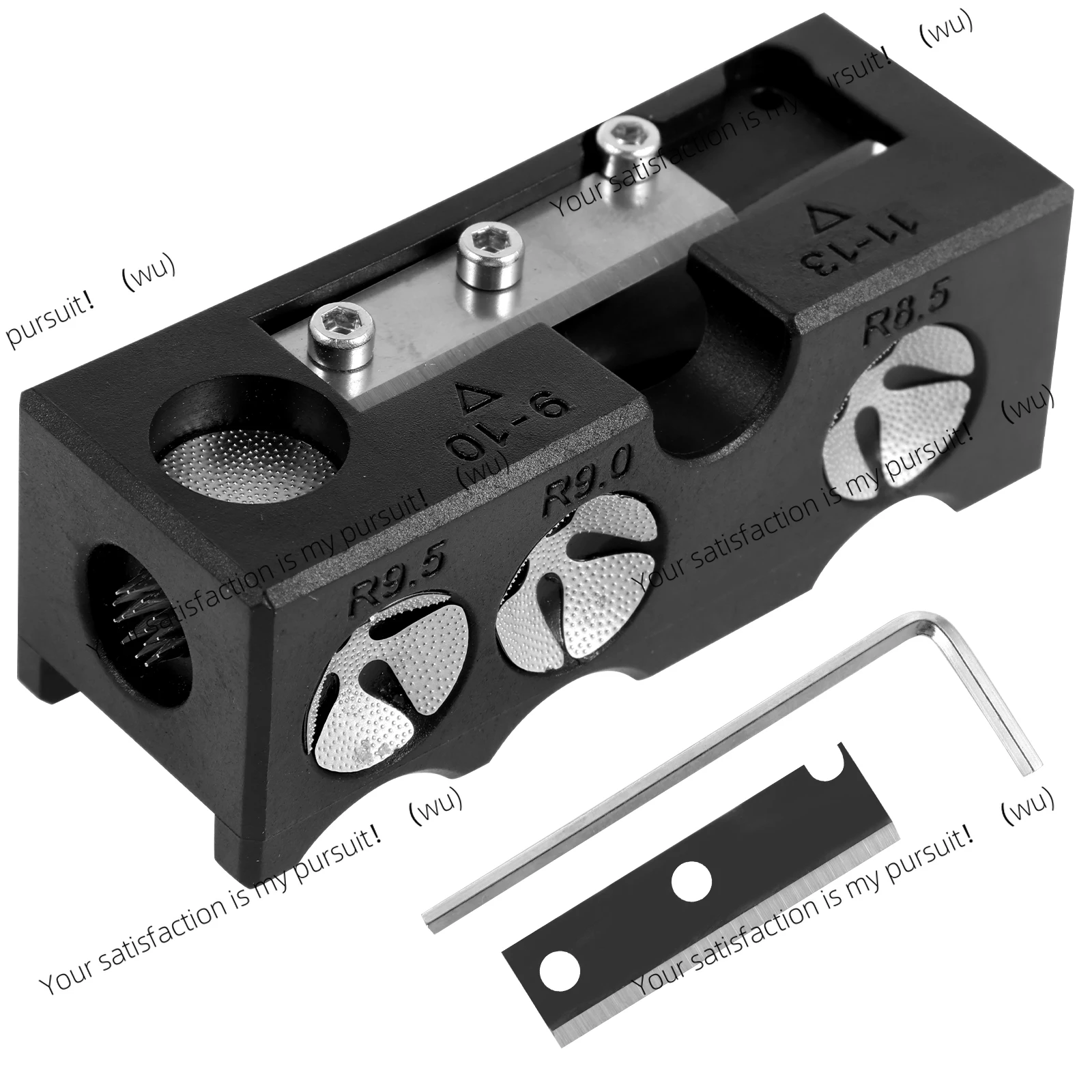 11 In 1 Billiard Cue Tip Shaper Aluminum Alloy Pool Cue Tip Repairer with Wrench and Replacement Blade Pool Cue Accessories