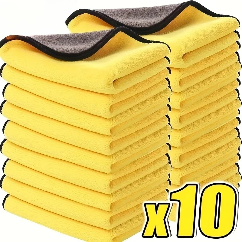 Microfiber Wash Cloth High Absorbent  for Auto Detailing Towel 30*30CM Cleaning Car Wash Towel Kitchen Towel 3/5/10Pcs