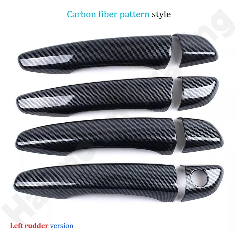 

for Citroen Berlingo 2018-2022 Carbon fiber pattern handle anti scratch sticker/door handle sticker/appearance accessories