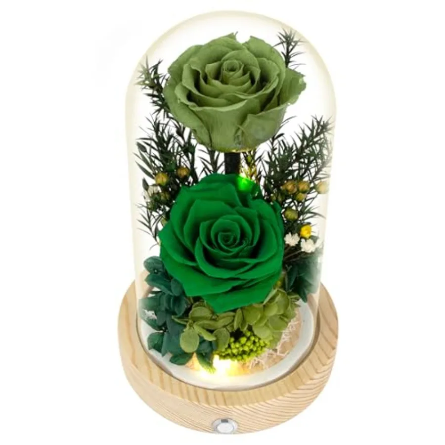 

Preserved Roses and Fresh Flowers Bouquet Gift for Women Roses that Last Forever Flowers for Delivery Prime Green Roses Birthda
