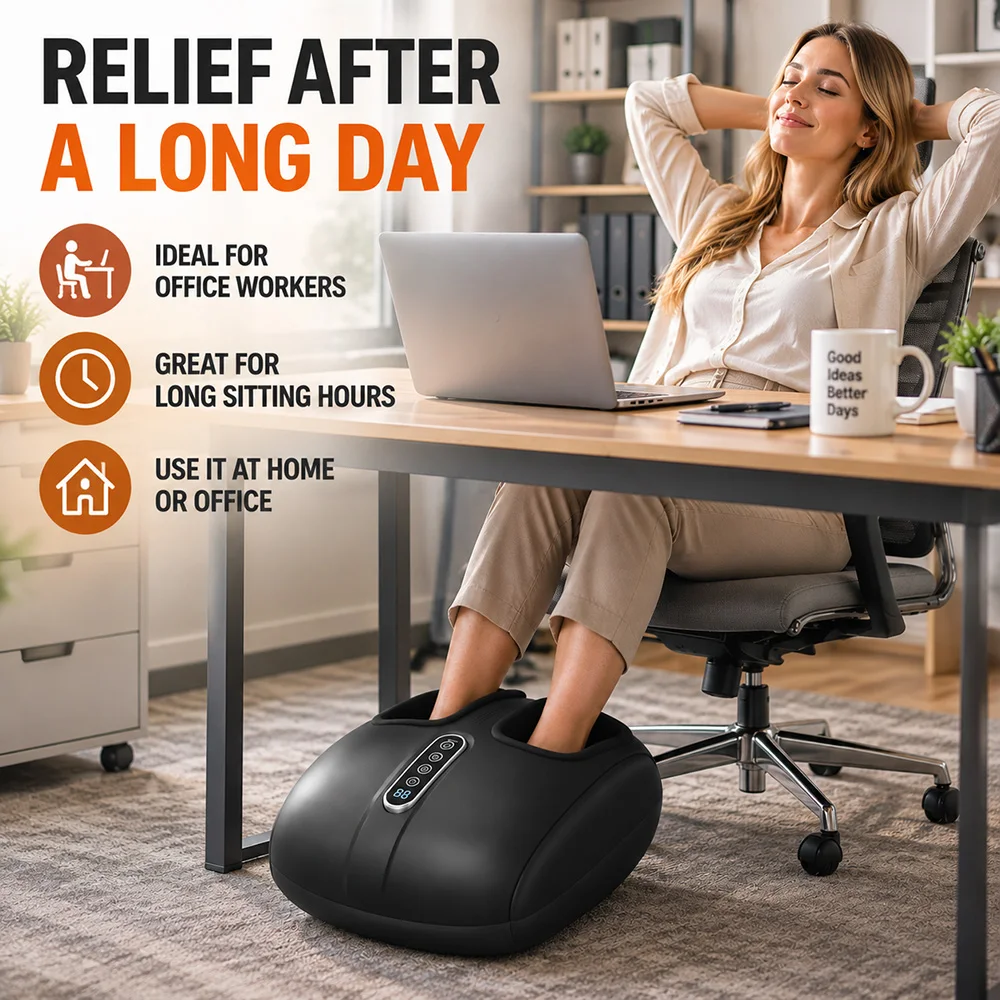 SIHAO Foot Massager machine Fully Wrapped Rollers automatic Sole Kneading Airbag Pressing Deep Relaxation for foot