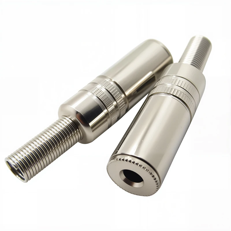 2pcs 3.5mm 2/3 Pole TRS Plug Socket Female Stereo Audio Plug Microphone Jack