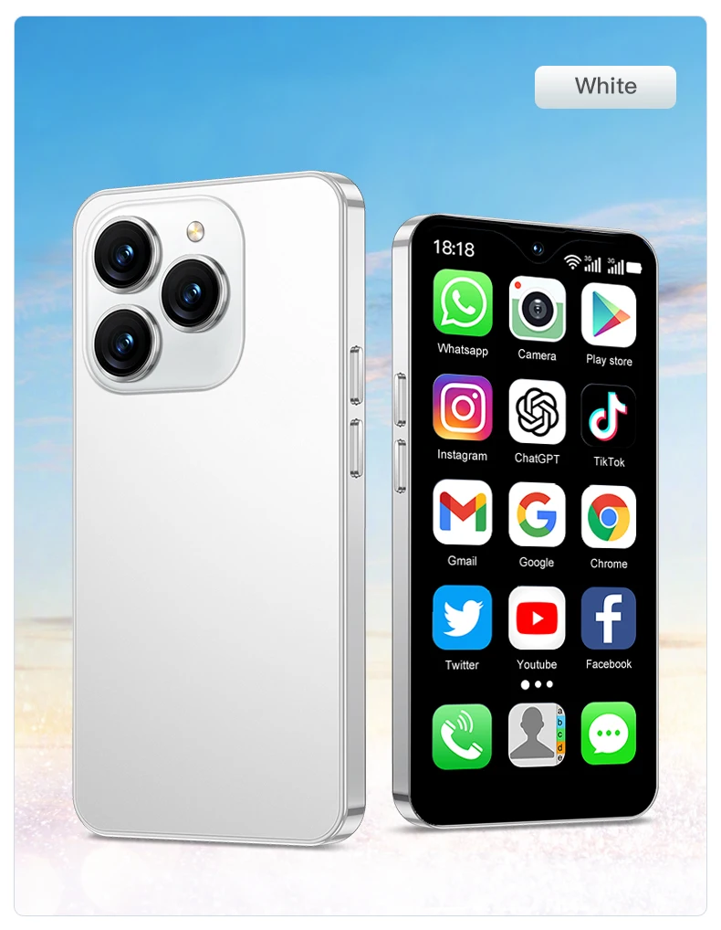 SERVO 17SE Mini Cute 4G Smartphone Android 8.1 16GB ROM 2 SIM Standby HD Camera GPS OTG Bluetooth Play Store Small Pocket Phone