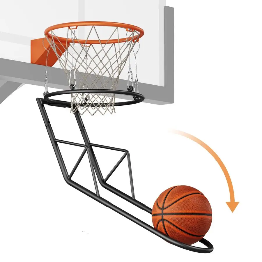 

Return Attachment, Sturdy Metal Basketball Hoop Rebounder Attachment for Outdoor and Indoor Use, Basketball Hoop Accessories Bal