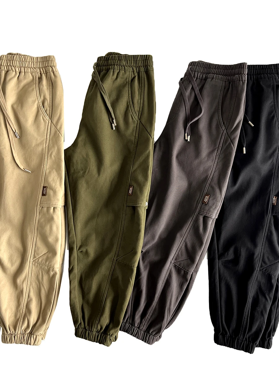 

Heavyweight Workwear American Trendy Brand Pure Cotton Thiened Fce Cuffed Pants Autumn Winter Khaki Retro Loose Casual L...