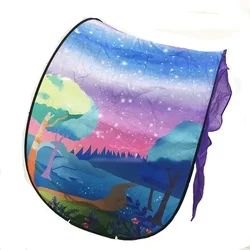 Bed Mosquito Net Bed Canopy Children's Starry Dream Tent Children's Bed Folding Light-blocking Tent Indoor Dream Decoration