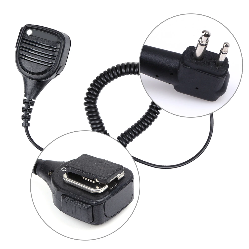 

2-контактный разъем для наушников, микрофон-динамик с поворотом на 360 градусов, ручной пульт ДУ, сменный кабель для микрофона-динамика, длина 8,2 фута (МАКС.) для Motorola CP200