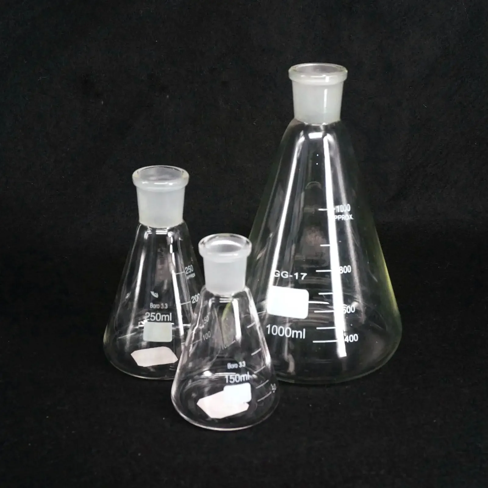 50ml 100ml 150ml 250ml 14/23 19/26 24/29 29/32 Joint Lab Borosilicate Glass Conical Flask Erlenmeyer Graduated