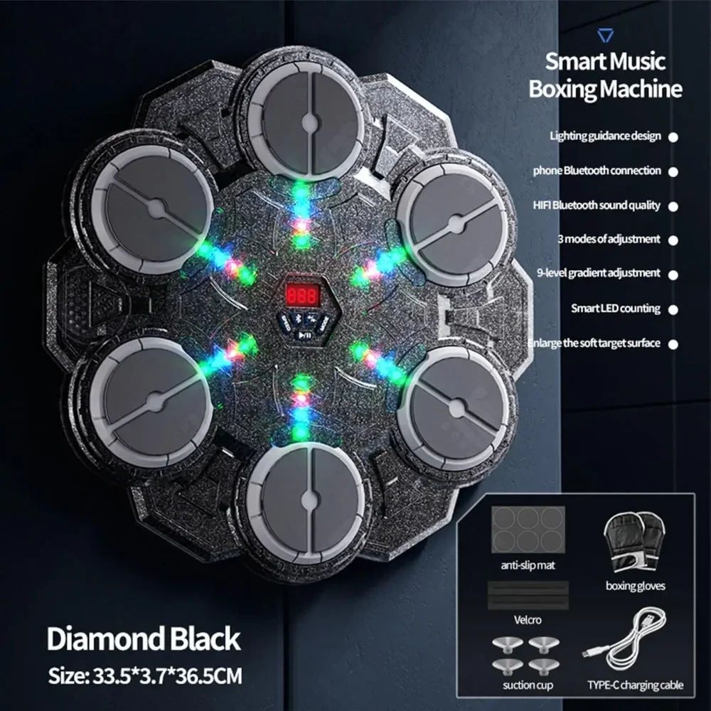 Intelligente muziekbokstrainingsmachine Bluetooth-compatibel met 2-5 lichtmodus voor reactie van bokssporten