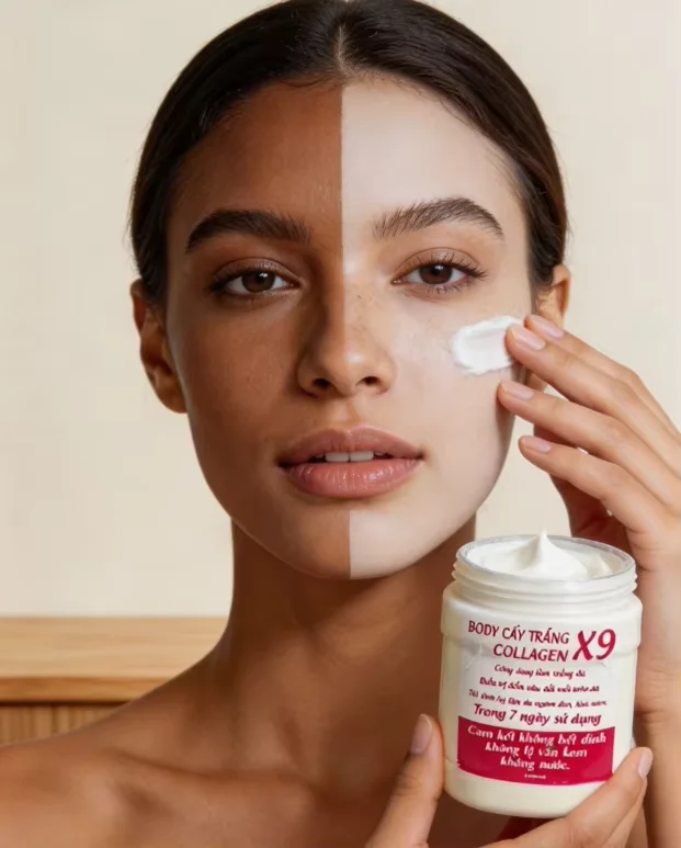 900g Crema Corporal Blanqueadora con Colágeno X9, Aclara el Tono, Sin Grumos, No Pegajosa, Producto para el Cuidado Corporal