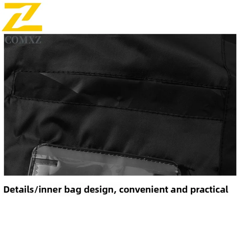 COMXZ الرجال أسفل سترة جديدة الحد الأدنى مقنعين سميكة الدافئة التزلج سترة منفوخة الشارع خفيفة الوزن مقاومة البرد الشتاء سترة