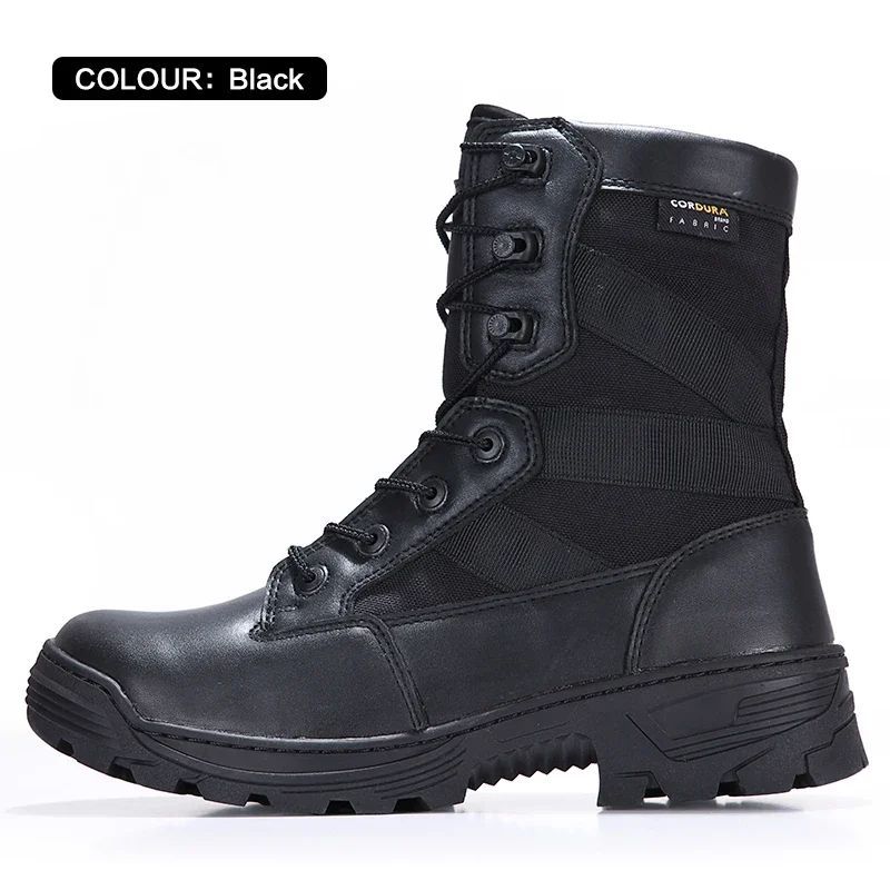 Men\'s Tactical Boots High-Top Army Fans Hiking Outdoor Sports Combat Botas Waterproof Foreign Taticas Masculino Working Shoes