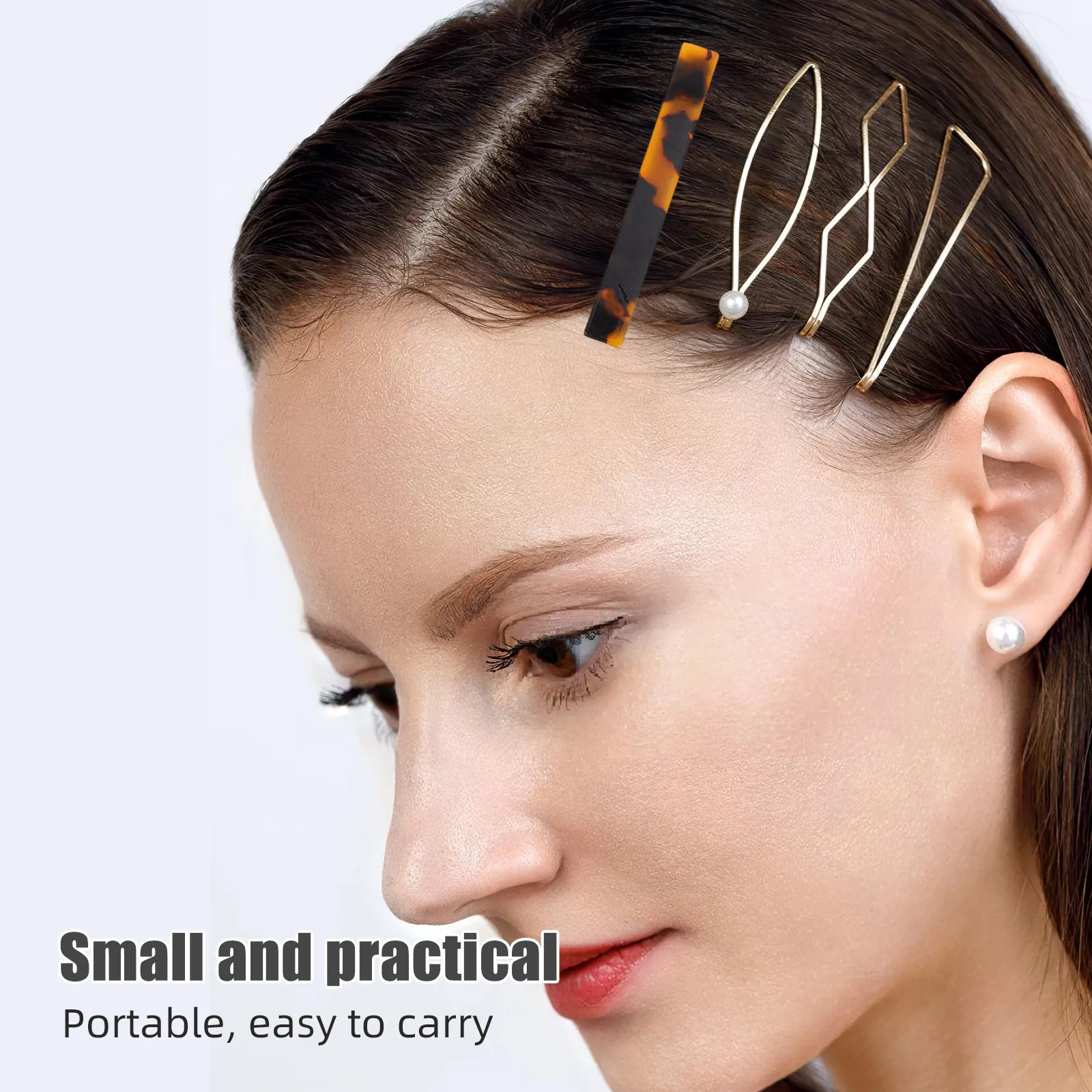 

9Pcs Acetate Hair Barrettes Duckbill Claw Clips Gentle on Delicate Hair Minimalist Styling Clip for Bangs Work Casual Special