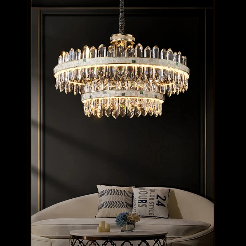 

Modern LED Luxury Chandelier Crystal Chandelier For Ceiling Dining Room Lighting Lustre For Hotel Living Room Home Decoration