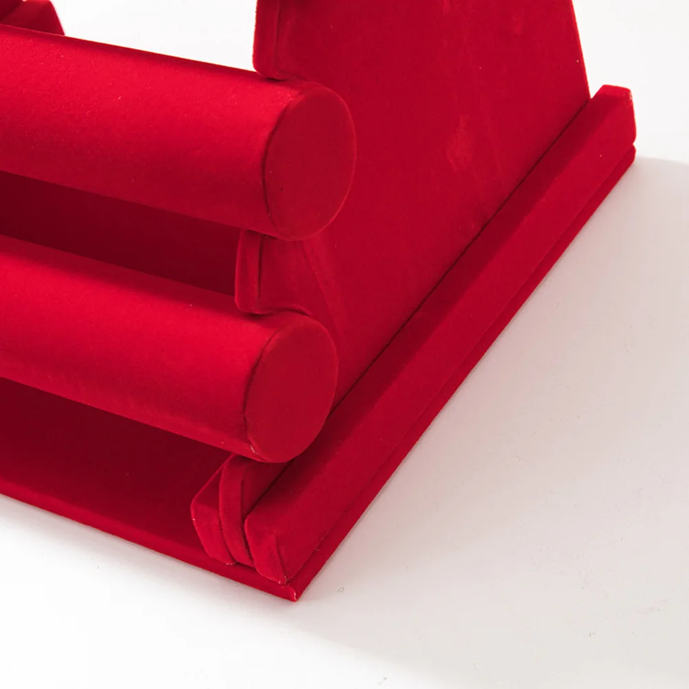 

Three Layer Jewelry Organizer Rack Red Perfect for Displaying Storing Organizing Finger Rings and Other Jewelry