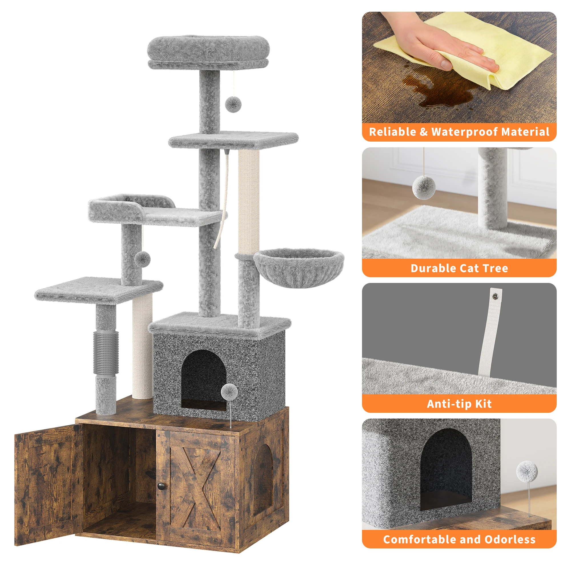 Árvore para gatos com 5 níveis - Interior Design Poster avaliação e preço